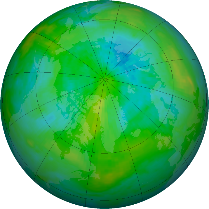 Arctic ozone map for 05 September 1987
